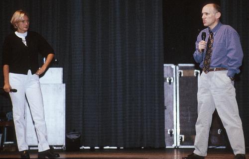 Denise Crosby and Armin Shimerman