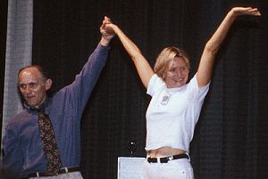 Denise Crosby and Armin Shimerman