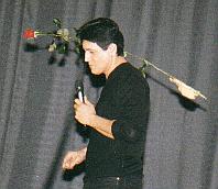 Robert Beltran wears a rose
