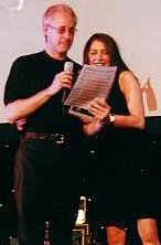 Brent Spiner and Marina Sirtis singing